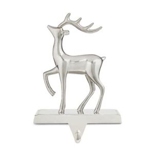 2 GlucksteinHome Metallic Deer Stocking Holder Figurines